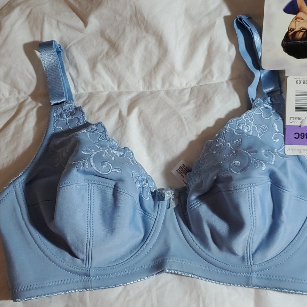 Delta Burke 36C Underwire Bra Dream Blue NWT